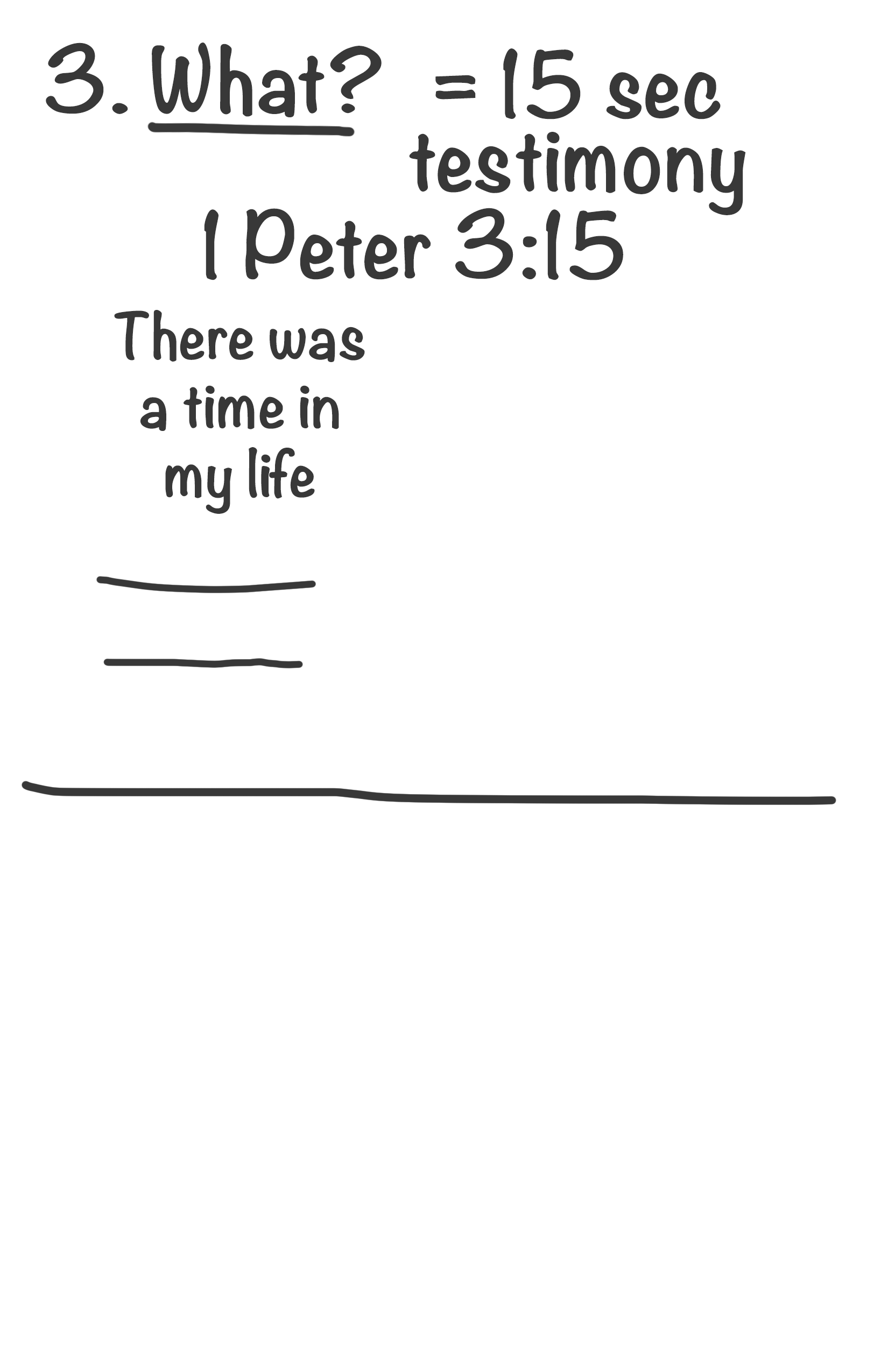 There was a time in my life: two blanks for life before Jesus.